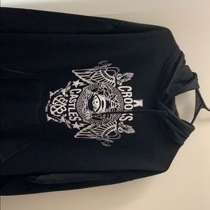 black hoodie